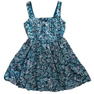 Band of the Free Floral Mini Dress Women’s Sz Medium Romantic Coquette Boho